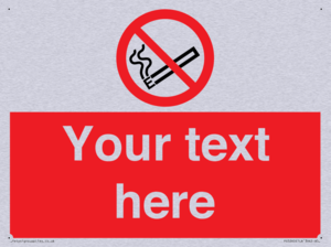 Custom No E-cigarettes / Vaping Sign